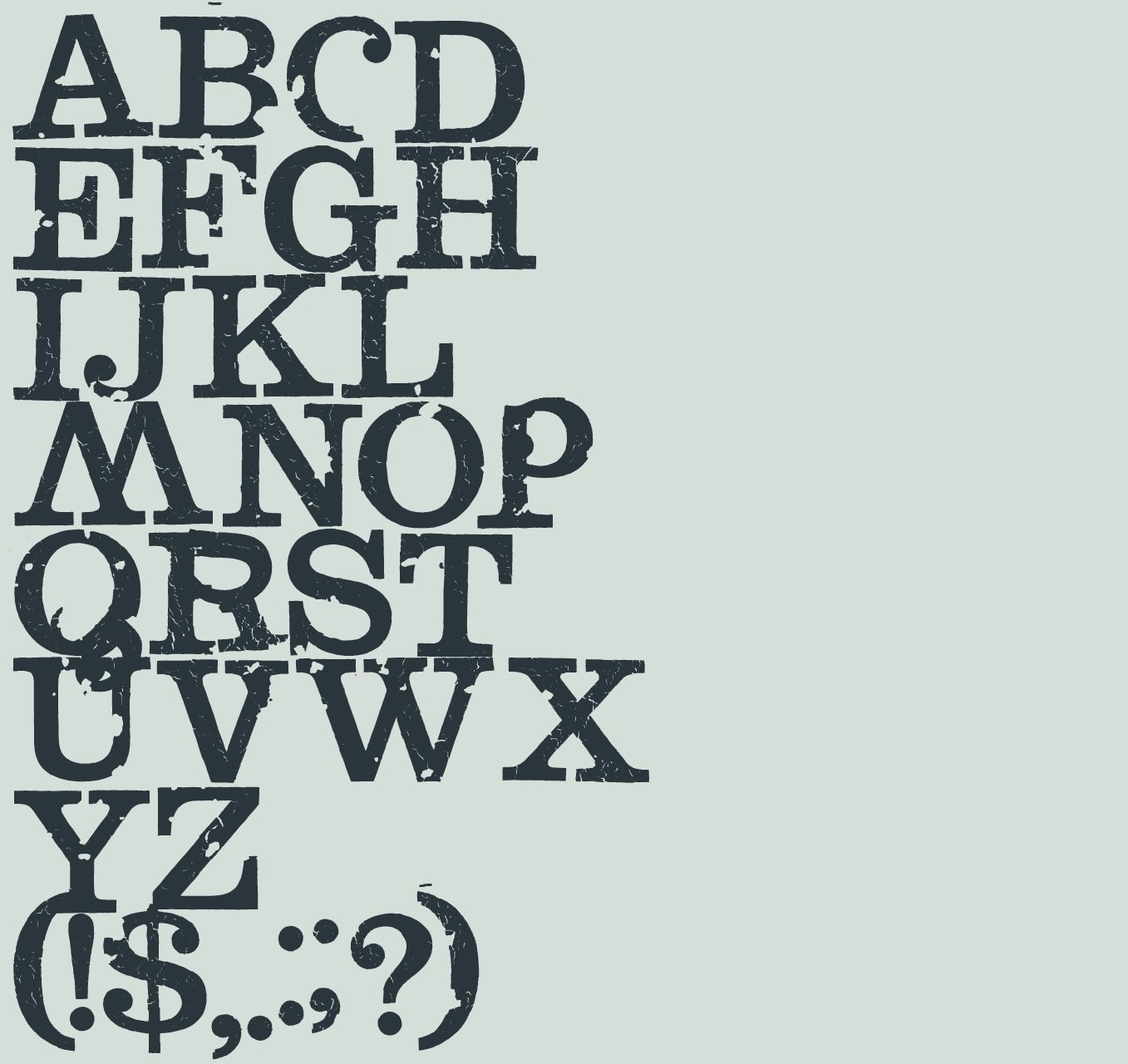 Beispiel einer DryTransfer Clarendon Crusty Regular-Schriftart