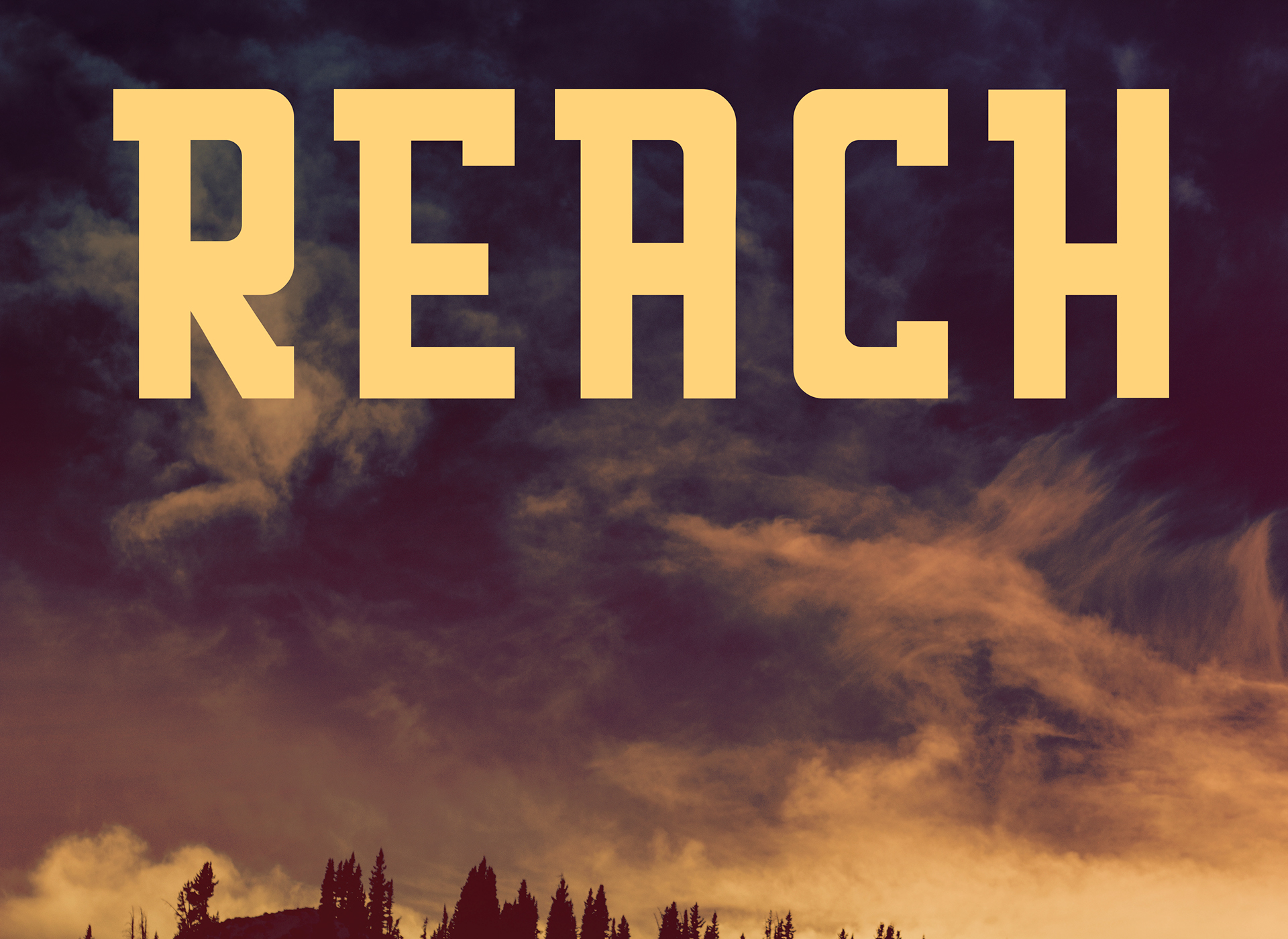 Beispiel einer Reach Fill-Schriftart