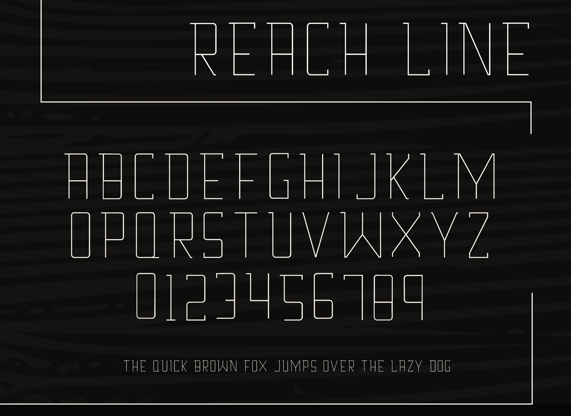 Beispiel einer Reach Line-Schriftart