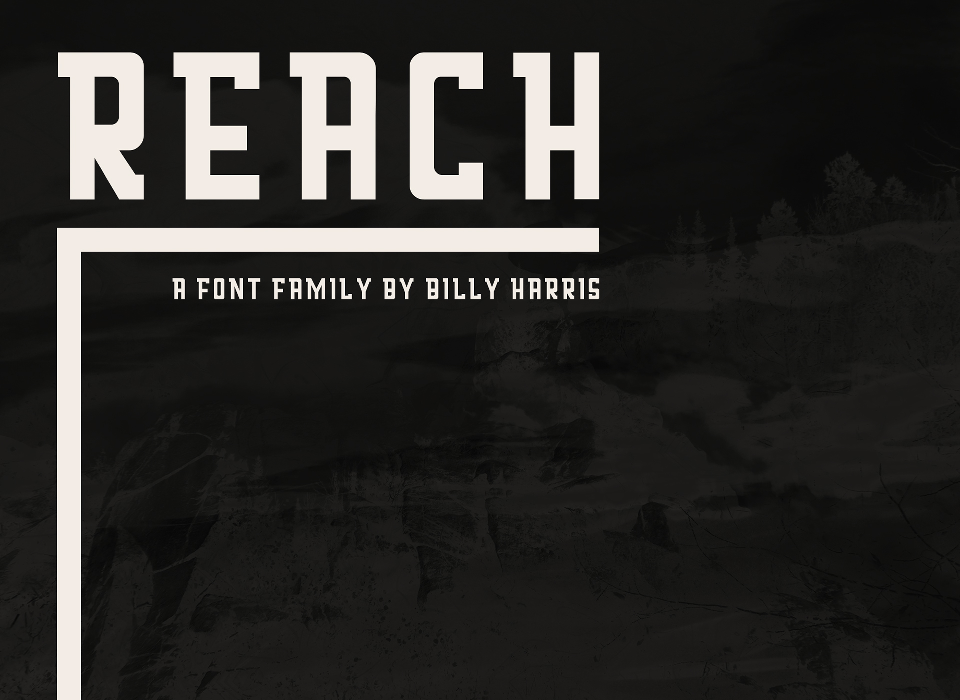 Beispiel einer Reach Fill-Schriftart