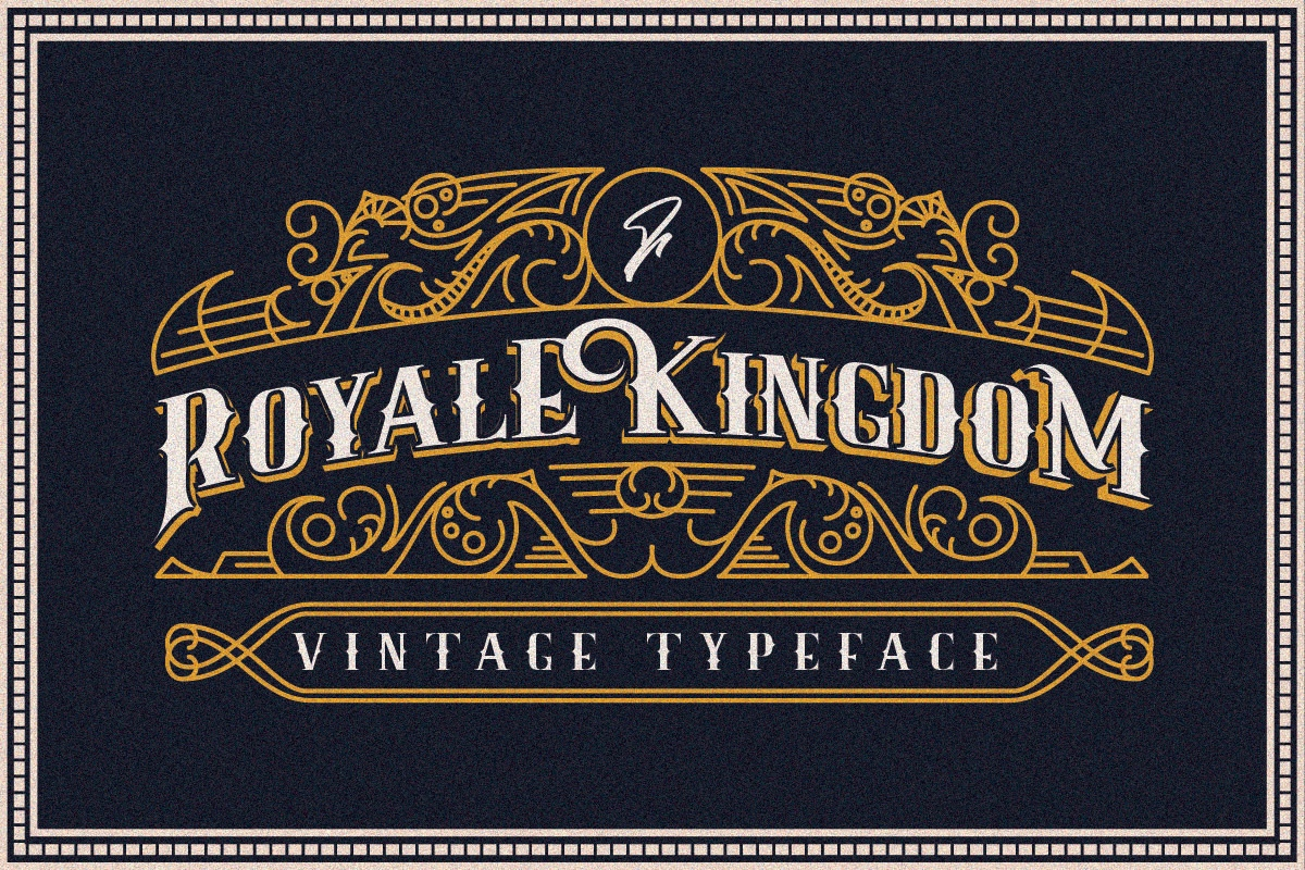 Beispiel einer Royale Kingdom-Schriftart