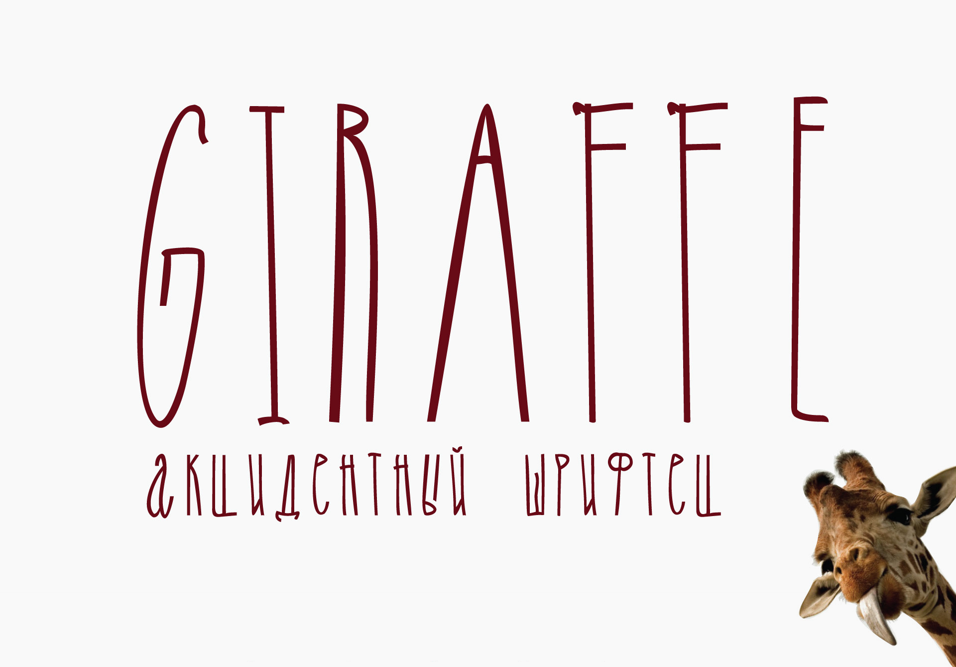 Beispiel einer Giraffe Regular-Schriftart