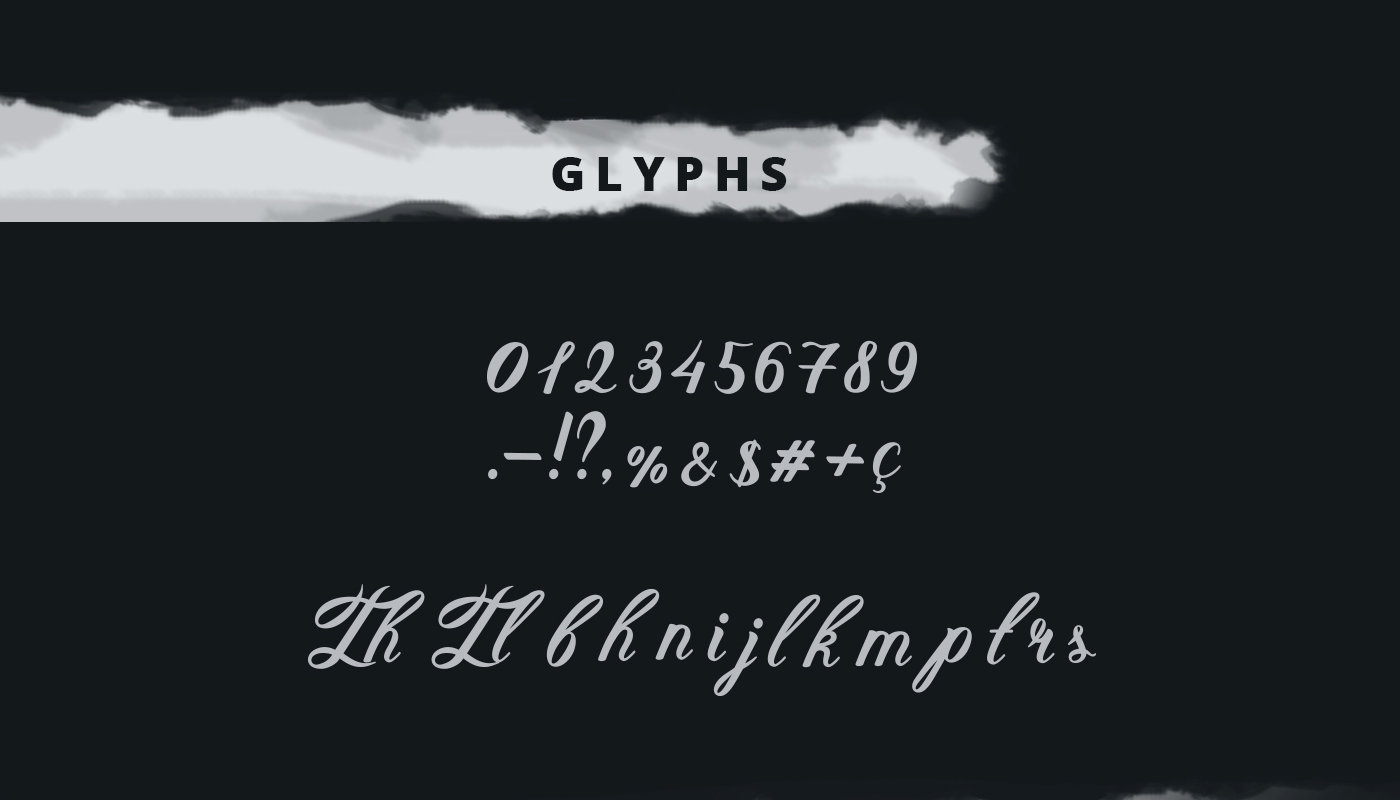 Beispiel einer Luciano Regular-Schriftart