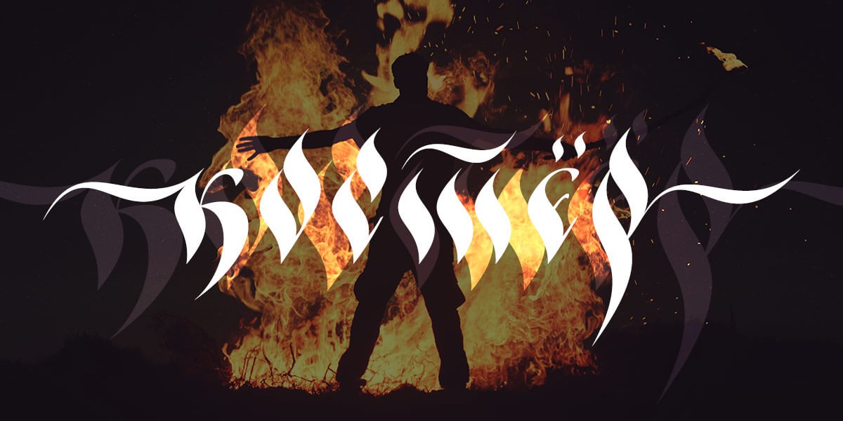 Beispiel einer FE Fire Regular-Schriftart