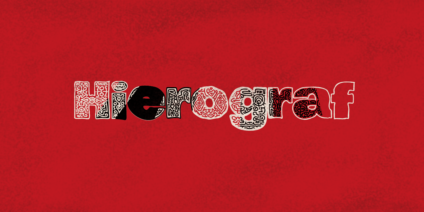 Beispiel einer Hierograf Pattern-Schriftart