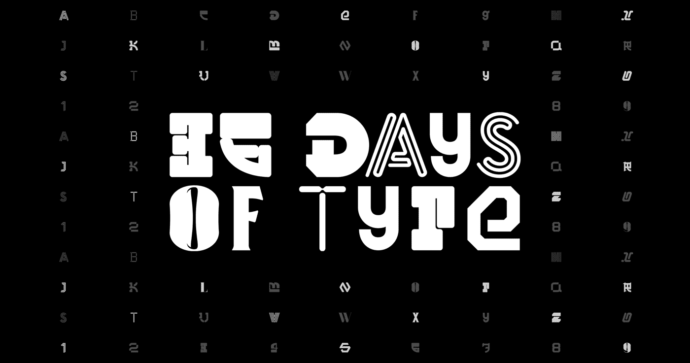 Beispiel einer 36 Days Of Type-Schriftart