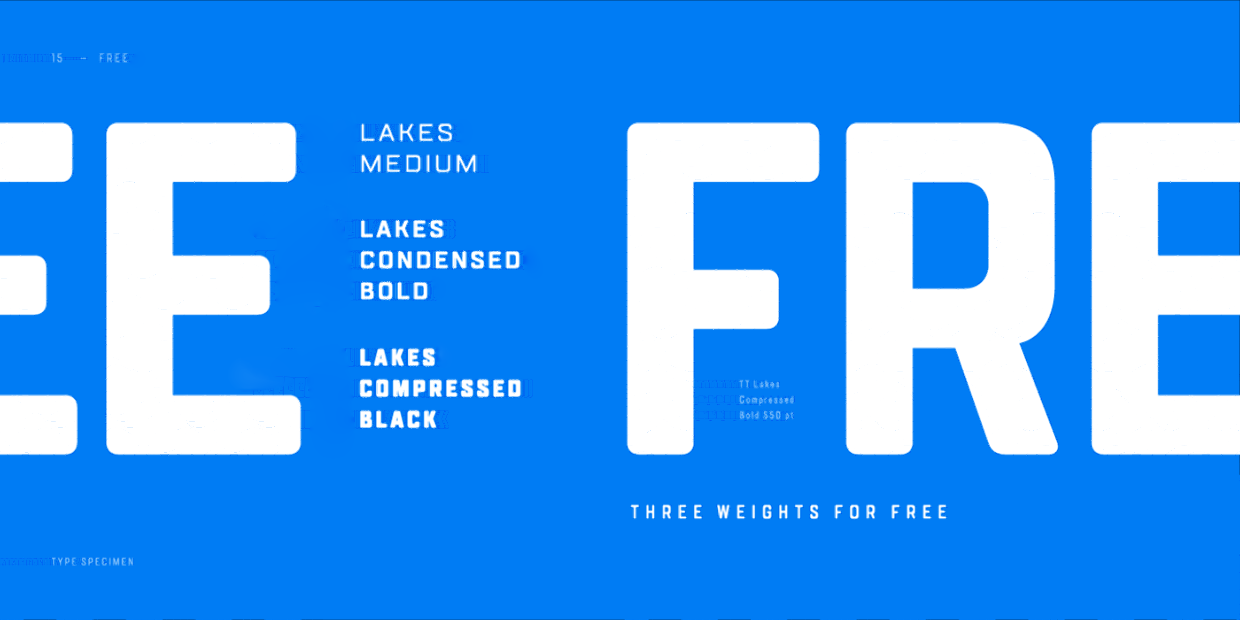 Beispiel einer TT Lakes-Schriftart