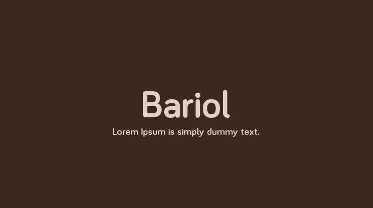 Beispiel einer Bariol Bold-Schriftart