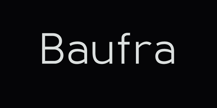 Beispiel einer Baufra Demi Bold-Schriftart