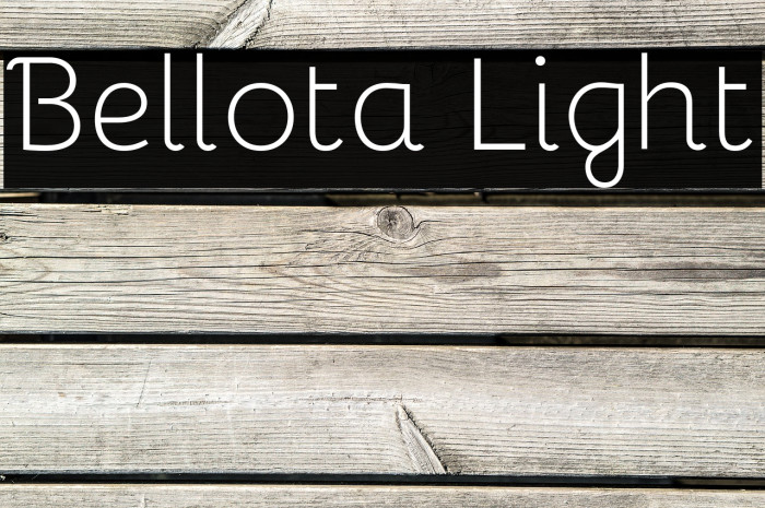 Beispiel einer Bellota Bold Italic-Schriftart