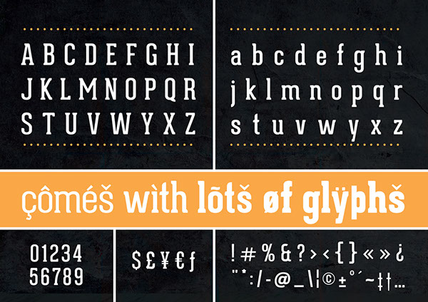 Beispiel einer Geared Slab Extra bold-Schriftart