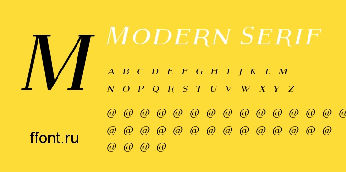 Beispiel einer Modern Serif-Schriftart