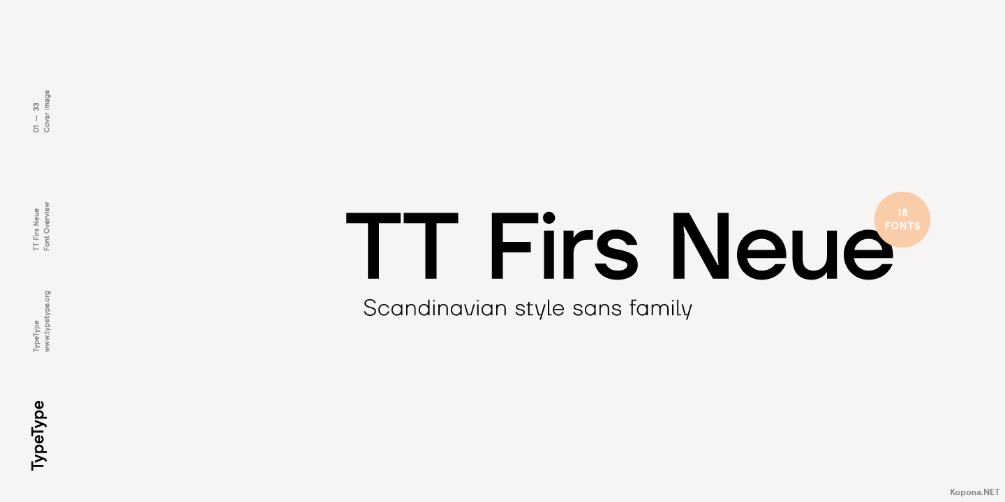 Beispiel einer TT Firs Neue Black-Schriftart