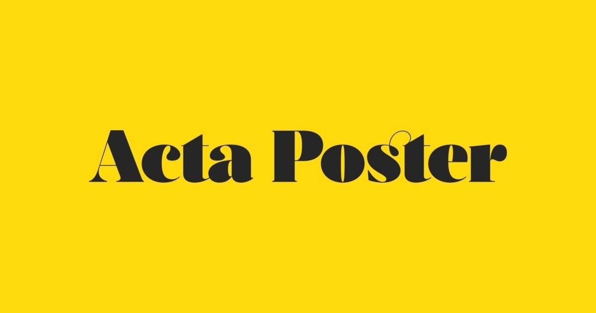 Beispiel einer Acta Poster Italic-Schriftart