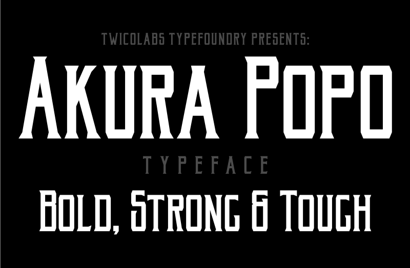 Beispiel einer Akura Popo-Schriftart