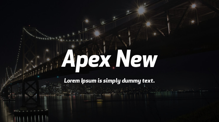 Beispiel einer Apex New Light Italic-Schriftart
