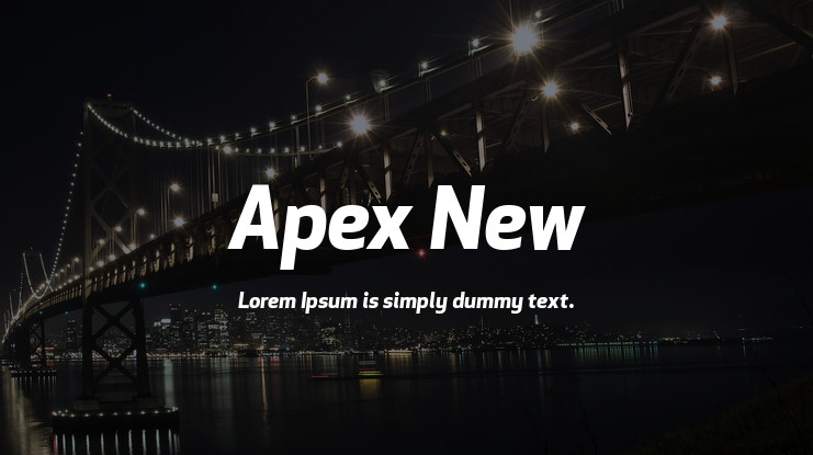 Beispiel einer Apex New-Schriftart