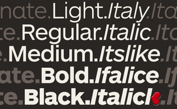 Beispiel einer ARS Maquette Pro Light Italic-Schriftart