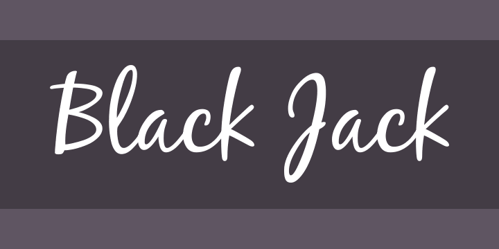 Beispiel einer Black Jack-Schriftart