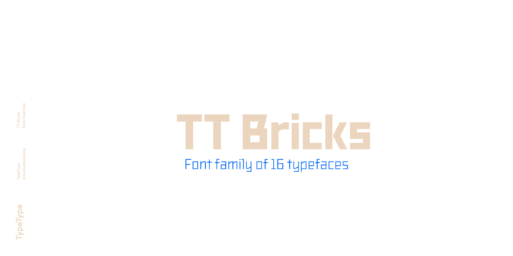 Beispiel einer TT Bricks-Schriftart