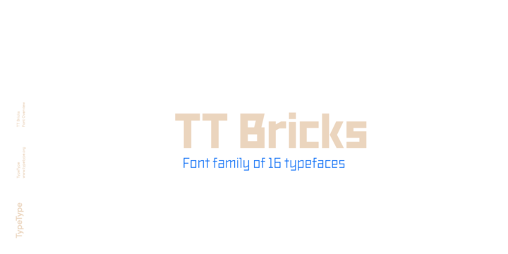 Beispiel einer TT Bricks Bold-Schriftart