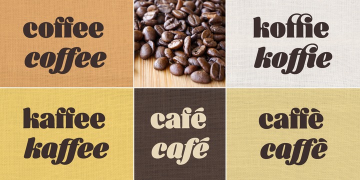 Beispiel einer Cafe Brasil Regular-Schriftart