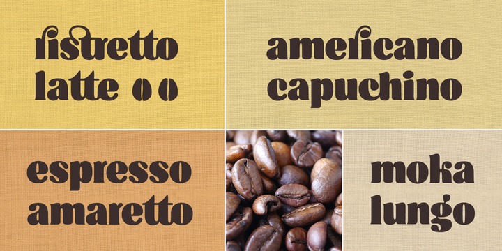 Beispiel einer Cafe Brasil Regular-Schriftart