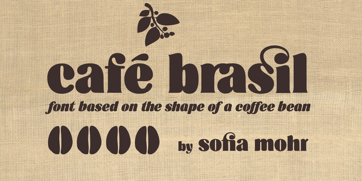Beispiel einer Cafe Brasil-Schriftart
