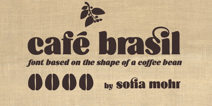 Beispiel einer Cafe Brasil Regular-Schriftart