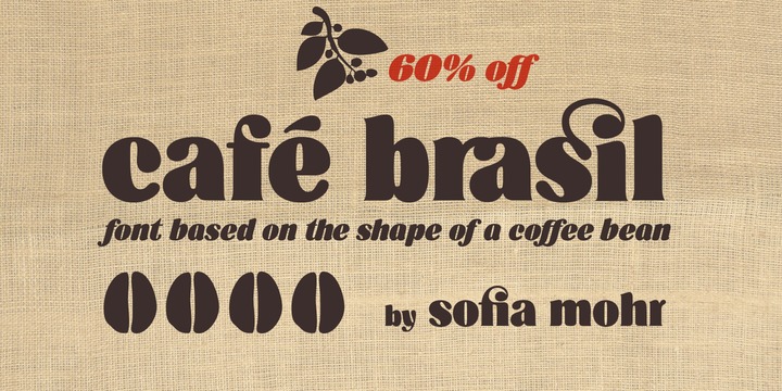 Beispiel einer Cafe Brasil Regular-Schriftart