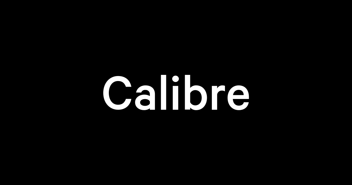 Beispiel einer Calibre Bold-Schriftart