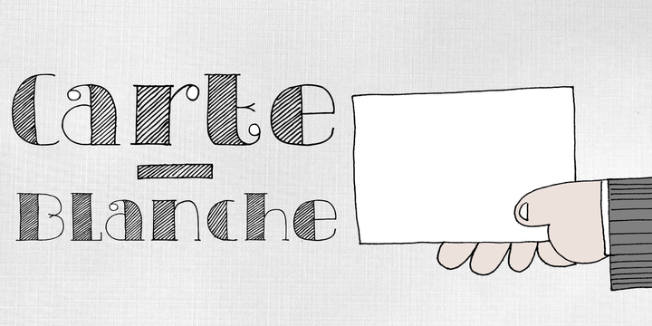 Beispiel einer DK Carte Blanche-Schriftart