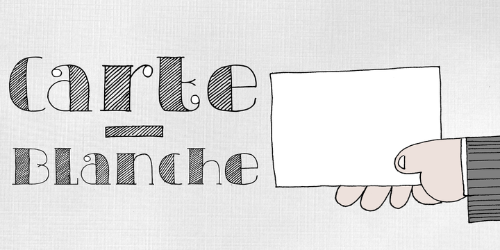 Beispiel einer DK Carte Blanche Regular-Schriftart