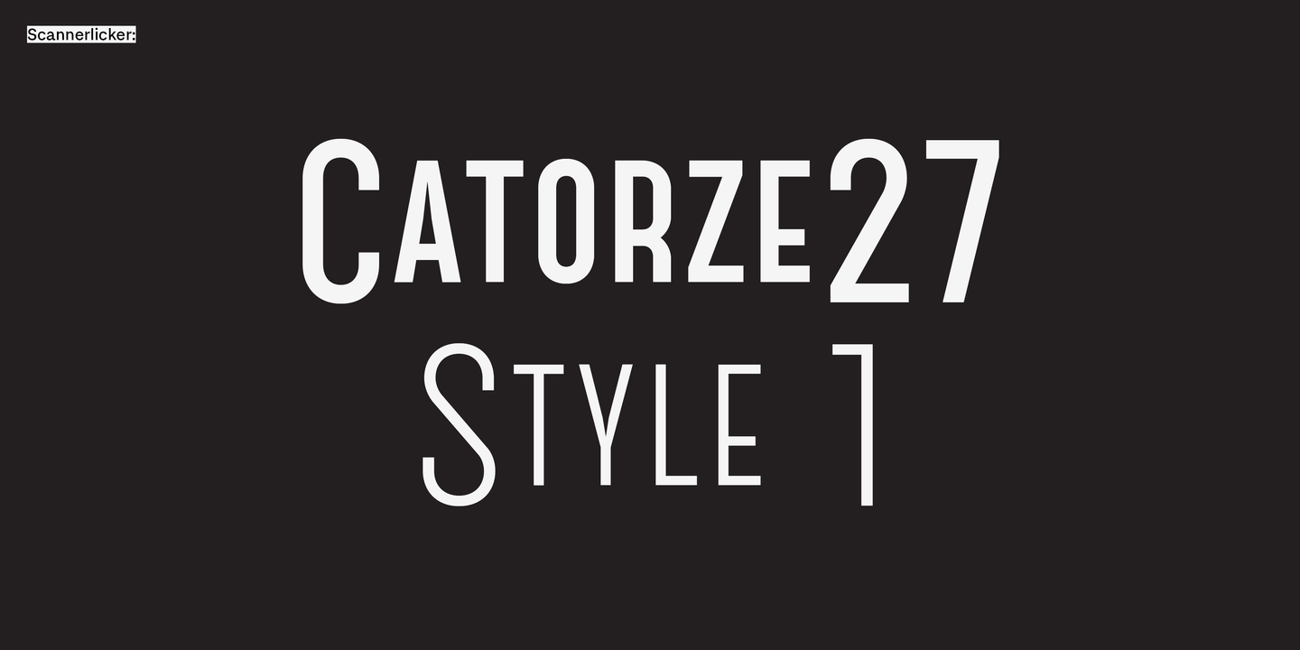 Beispiel einer Catorze27 Style1-Schriftart