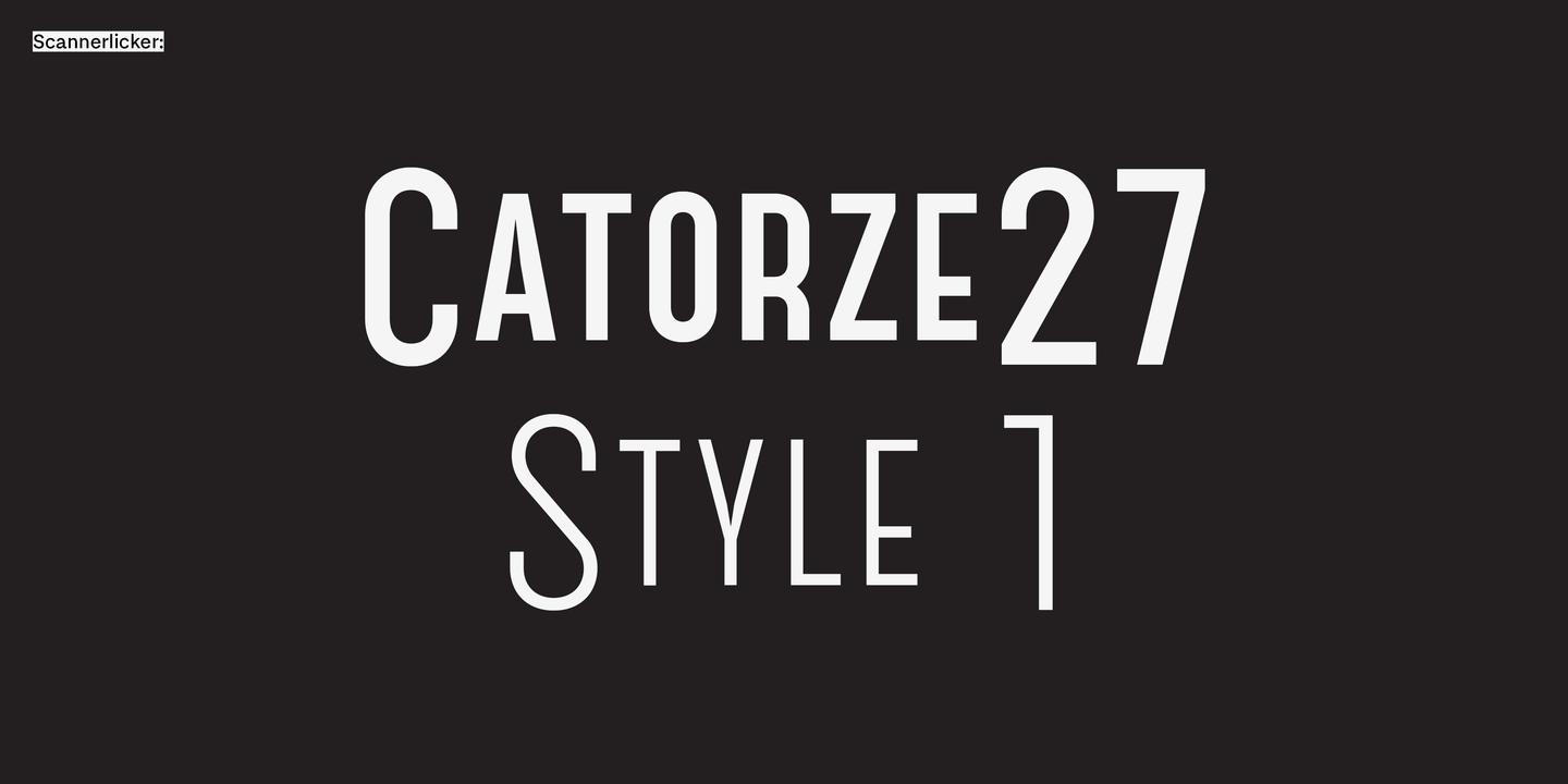 Beispiel einer Catorze27 Style1 Black-Schriftart