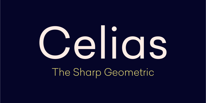 Beispiel einer Celias Hairline-Schriftart