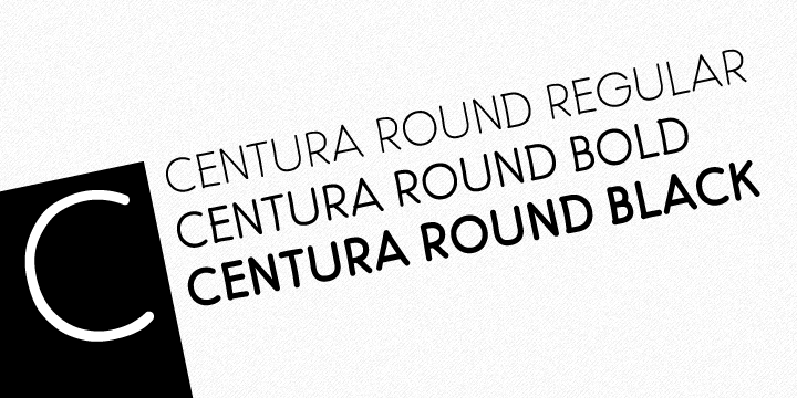 Beispiel einer Centura Round Regular-Schriftart