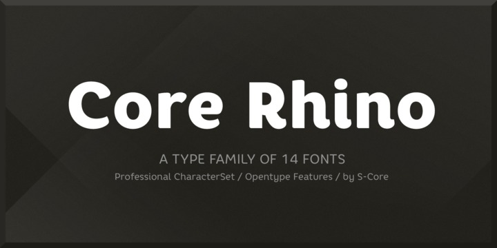 Beispiel einer Core Rhino-Schriftart