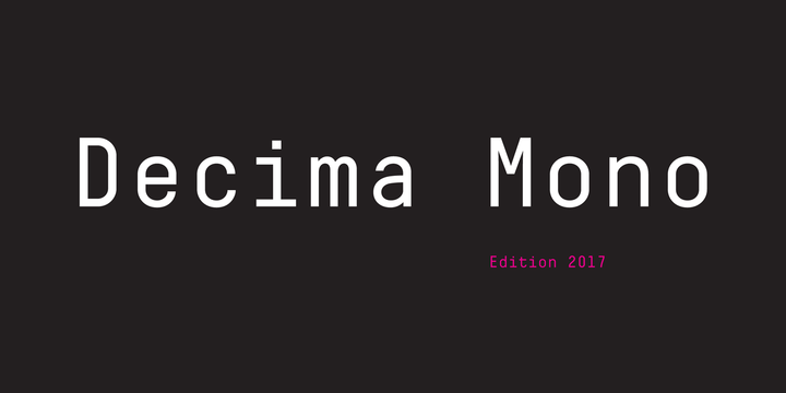 Beispiel einer Decima Mono X Bold-Schriftart