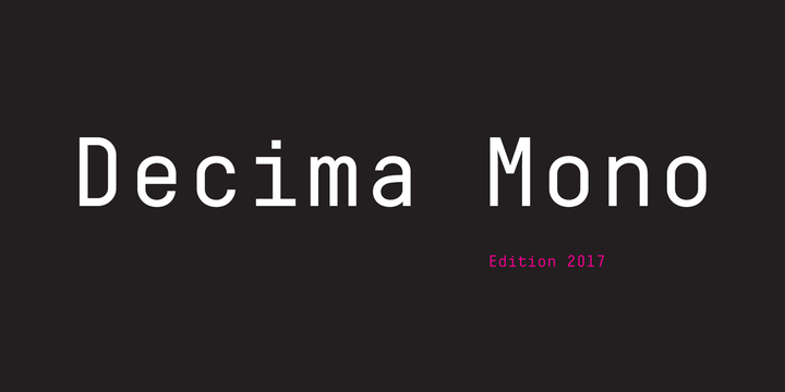 Beispiel einer Decima Mono X Light-Schriftart