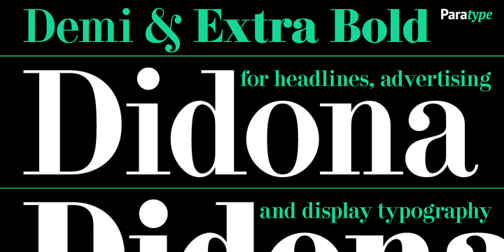 Beispiel einer Didona Extra Bold-Schriftart