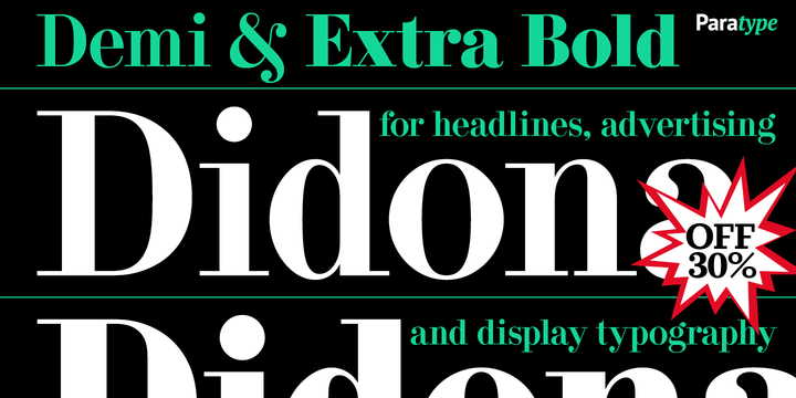 Beispiel einer Didona Extra Bold-Schriftart