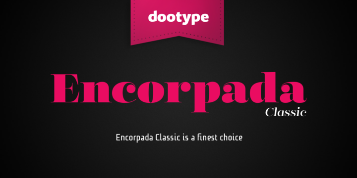 Beispiel einer Encorpada Classic-Schriftart
