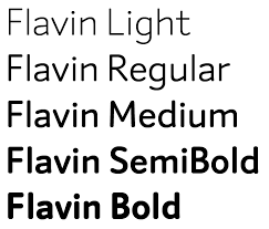 Beispiel einer Flavin Bold-Schriftart