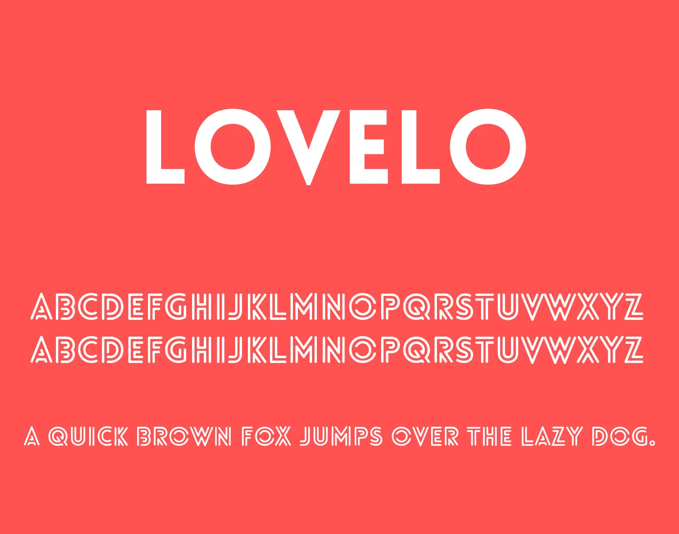 Beispiel einer Lovelo-Schriftart