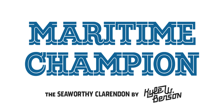 Beispiel einer Maritime Champion-Schriftart