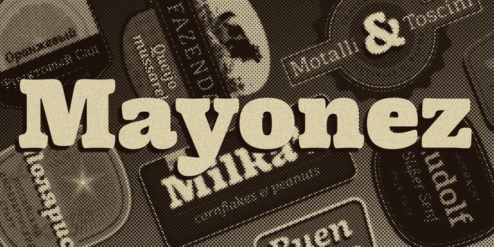 Beispiel einer Mayonez-Schriftart