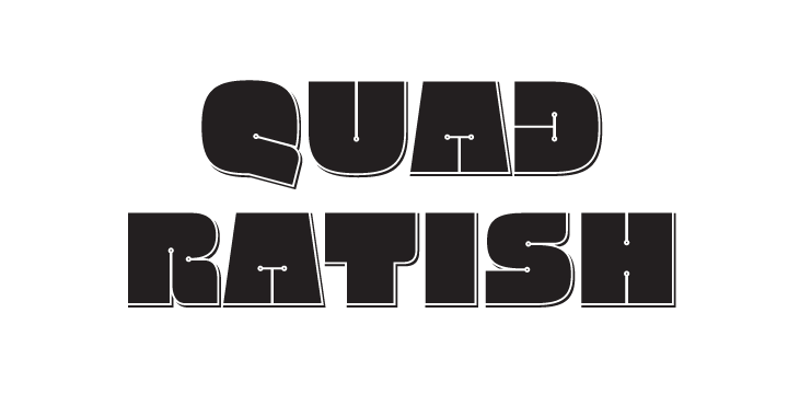 Beispiel einer Quadratish-Schriftart
