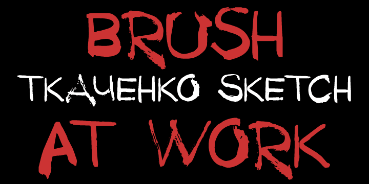 Beispiel einer Tkachenko Sketch 4F Regular-Schriftart