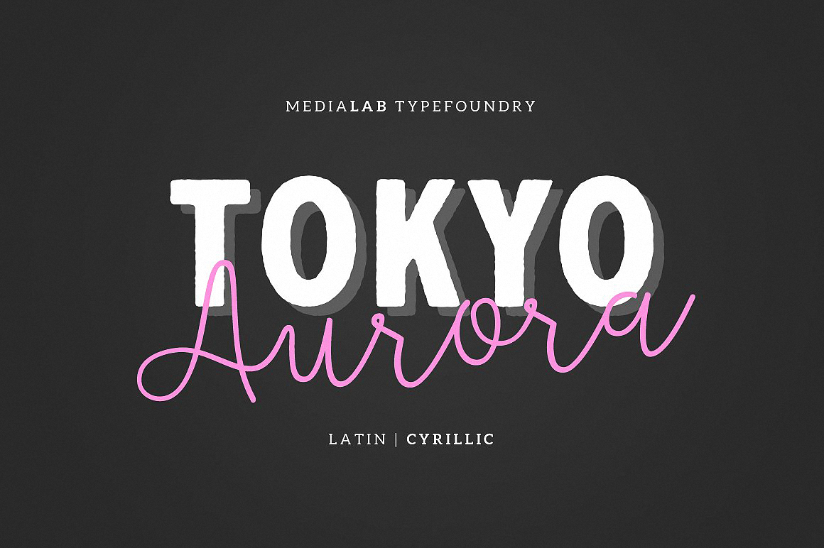Beispiel einer ML Tokyo Aurora-Schriftart